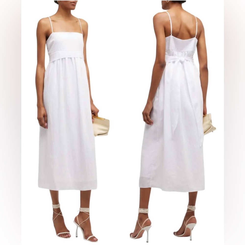 VINCE Ruched Panelled Dress,Off White, Size S/P, NWOT, $425